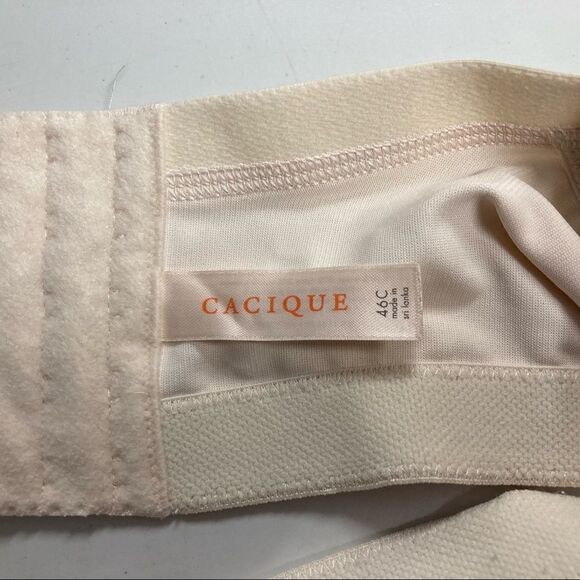 CACIQUE, Women’s light beige bra, Size‎ 46C, NO UNDERWIRE, adjustable straps - Picture 7 of 9